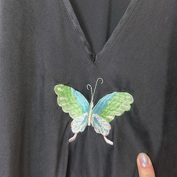 Victoria's Secret RARE Vintage Black Silk Slip Size Medium - Picture 10 of 17